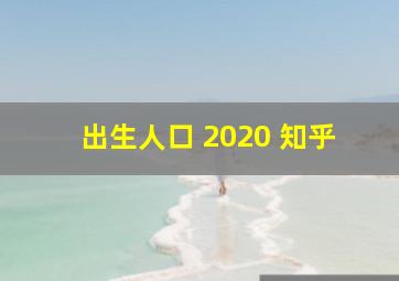 出生人口 2020 知乎